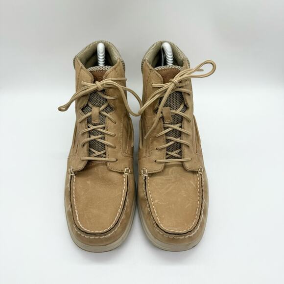 Sperry Top-Sider Women's Langley Lace Up Ankle Boots Linen/Tan Size 9 Nautical - Picture 5 of 10
